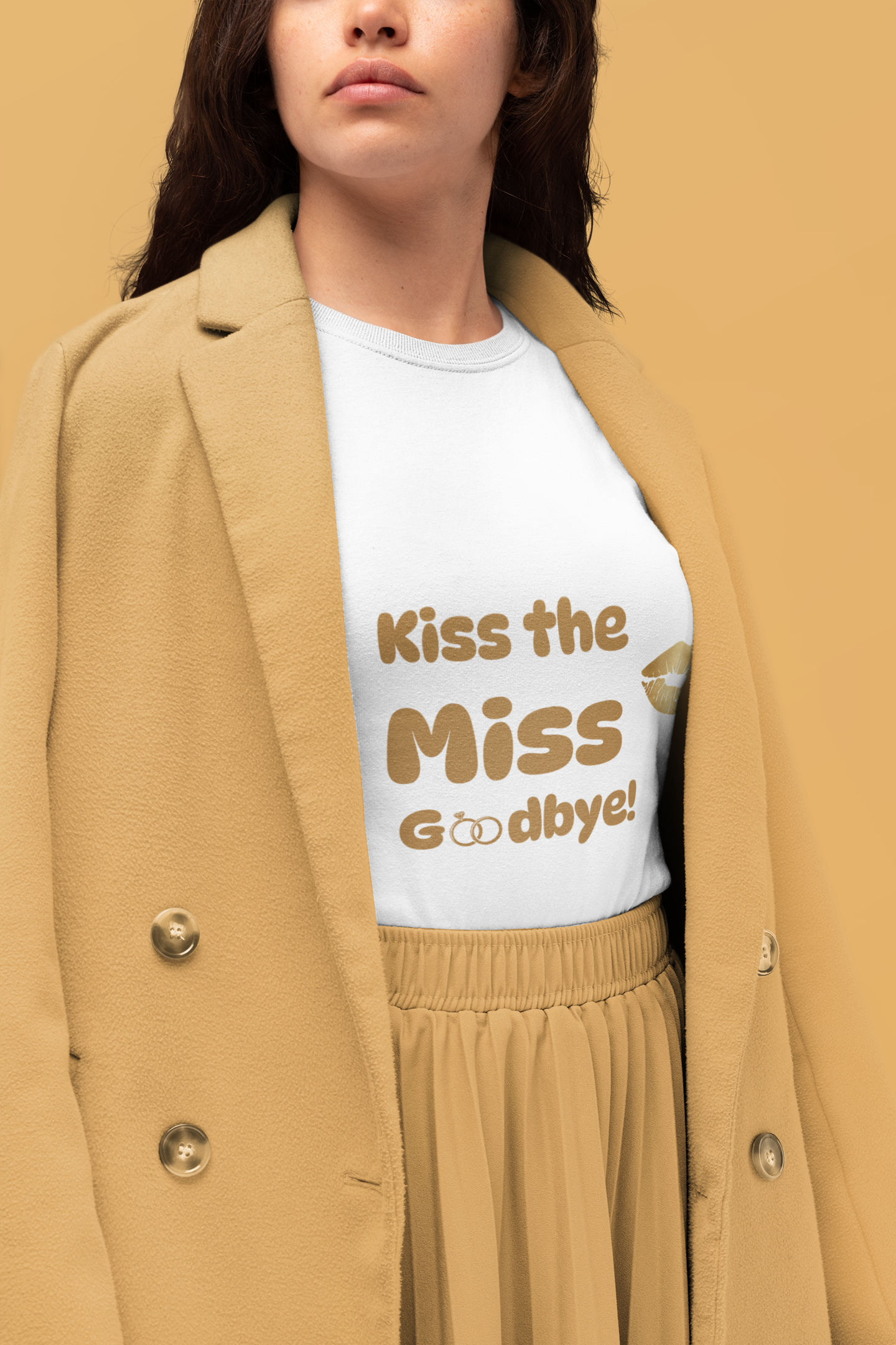 Kiss Goodbye - Classic Womens Crewneck T-shirt | White